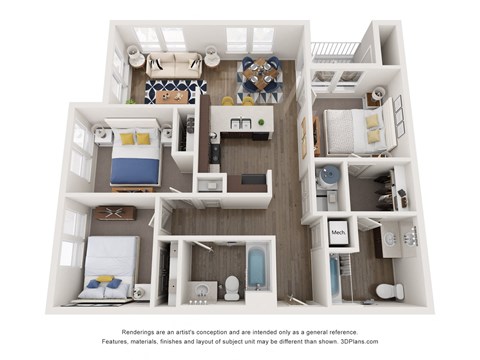 a 1 bedroom floor plan  sierra  2100 sq ft